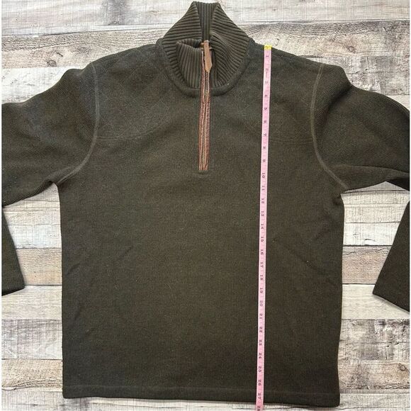 Vintage Eddie Bauer Men’s 1/4 Zip Pullover Warm Hiking Cozy Wool Sweater Size M - Picture 5 of 6